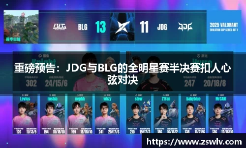 重磅预告：JDG与BLG的全明星赛半决赛扣人心弦对决